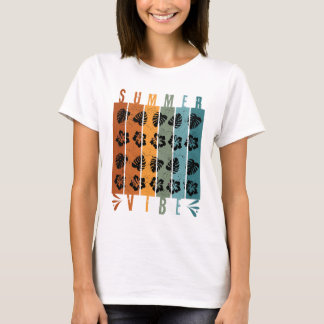 Camiseta Estética Vintage Tropical Retro Vibração de Verão
