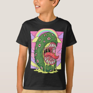 Camiseta Estética weirdcore kawaii picles globos oculares