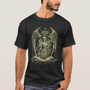 Camiseta Estética Y2k Fairy Wings Skeleton Alt Grunge