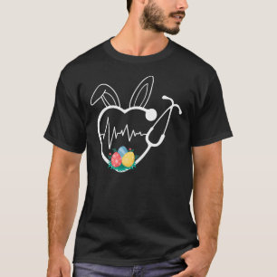 Camiseta Estetoscópio Amor Enfermeira Páscoa Vida Enfermeir