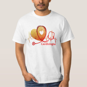 Camiseta Estetoscópio Curva Coração - Cardiologista 1