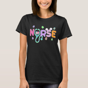 Camiseta Estetoscópio Enfermeira Páscoa Dia da Vida Enferme