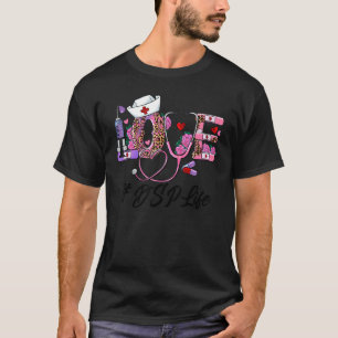 Camiseta Estetoscópio Namorados De Enfermagem De Amor Cuto 