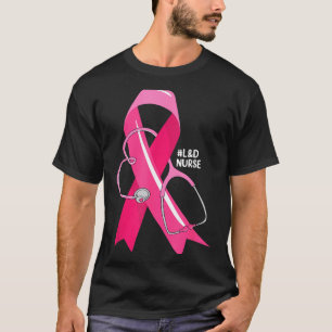Camiseta Estetoscópio Rosa Enfermeira Câncer de Mama Arte G