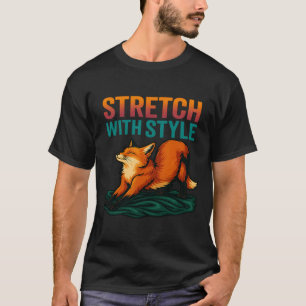 Camiseta Esticar Com Estilo Pose de Ioga Relaxante da Rapos