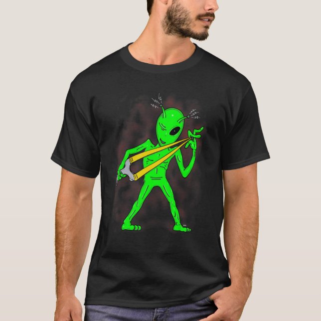 Camiseta estilingue alienígena, amante de estilingue, amant (Frente)