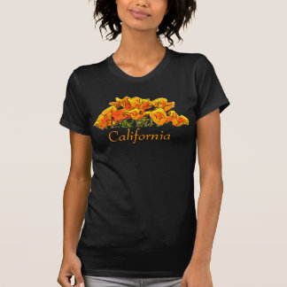 Camiseta Estilizado texto "California Poppy Art", "Californ