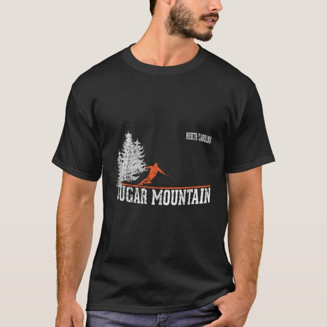 Camiseta Estilo 1980S Açúcar Montanha Nc Esqui (Frente)