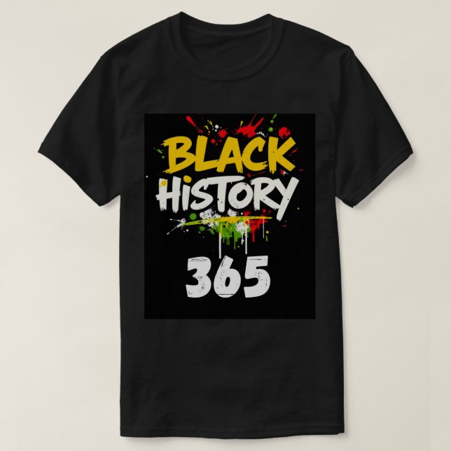 Camiseta Estilo 1 de 365-Histórico Preto (Frente do Design)