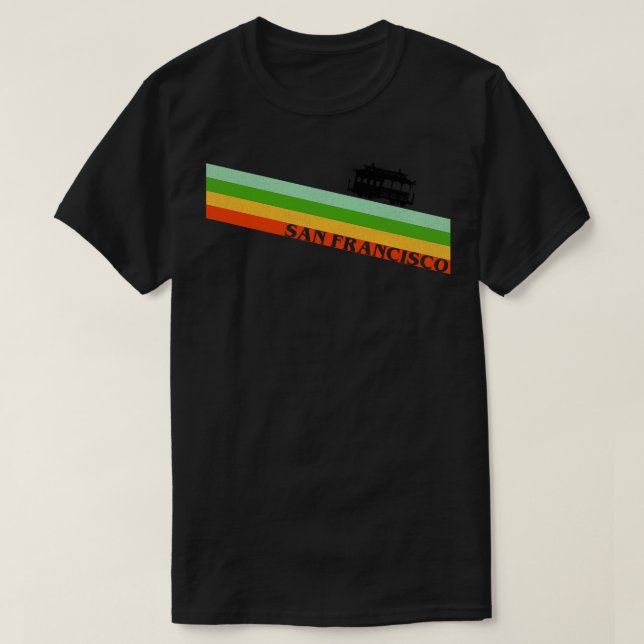 Camiseta Estilo 70 San Francisco Trolley Stripe (Frente do Design)