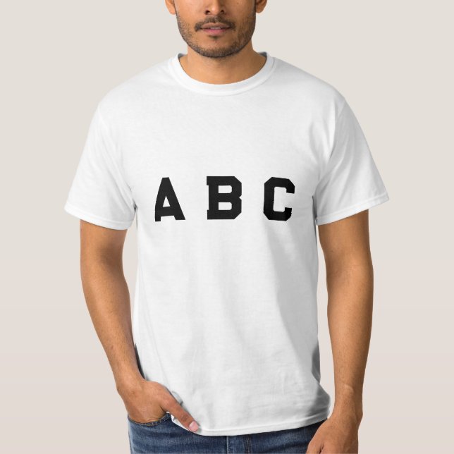 Camiseta  Estilo ABC (Frente)