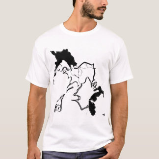 Camiseta Estilo abstrato preto e branco