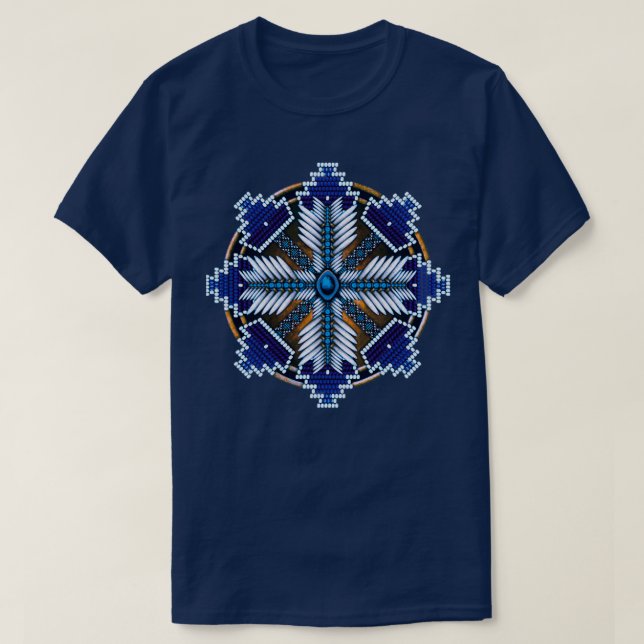 Camiseta Estilo Americano Nativo Mandala (Frente do Design)