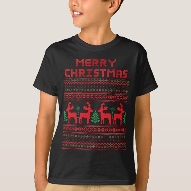 Camiseta estilo arte pixel NATAL FELIZ (Frente)