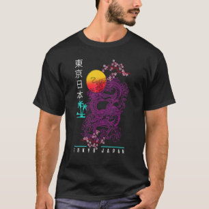Camiseta Estilo Asiático do Dragão de Tóquio Japonês 80u201