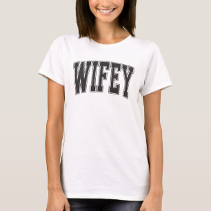 Camiseta Estilo atlético feminino Wifey Varsity
