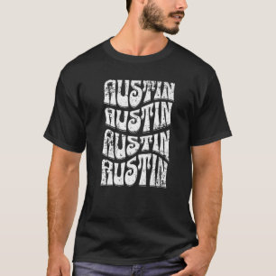 Camiseta Estilo Austin Texas Retro 60s 70s com dificuldades