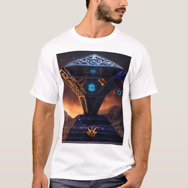 Camiseta Estilo Azteca T-Shirts em 3D - Negrito, Artístico  (Frente)