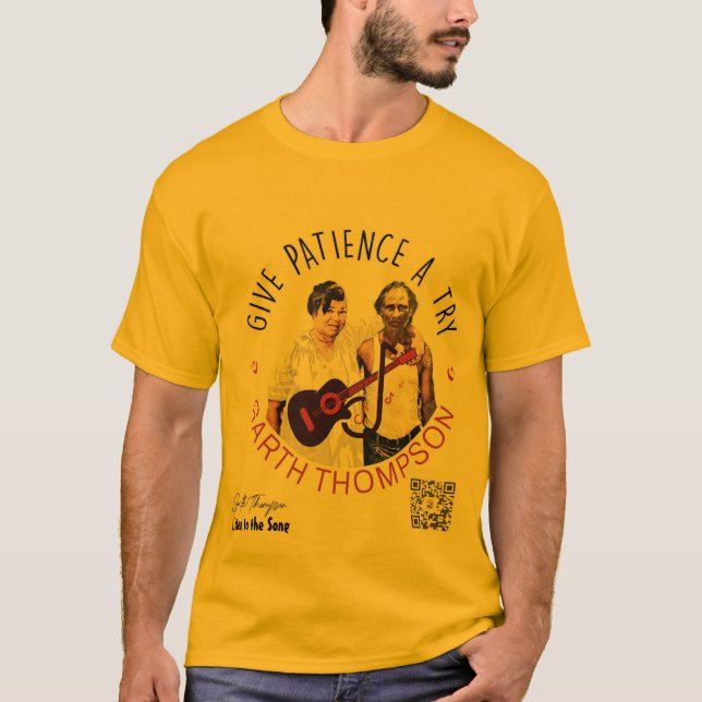 Camiseta Estilo básico de T-Shirt Dourado (Frente)
