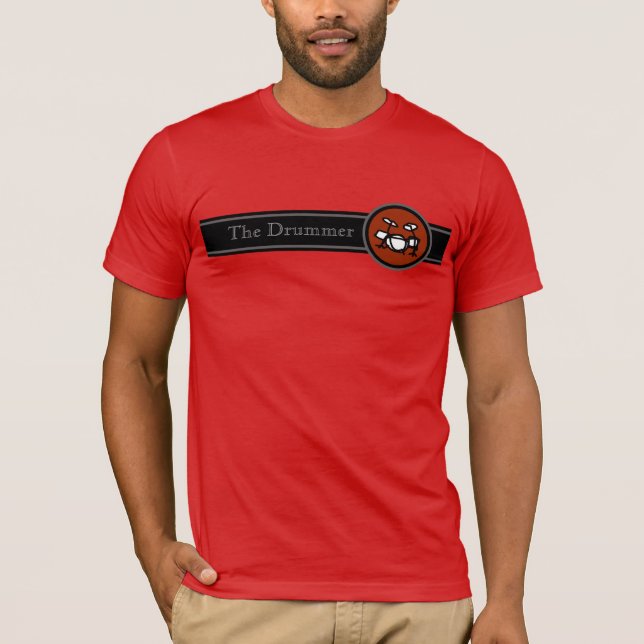 Camiseta estilo baterista. (Frente)