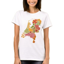 Estilo boémio dos retalhos do mapa da província de