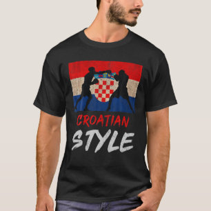 Camiseta Estilo Boxista Croata Orgulho de Croácia Gift Men