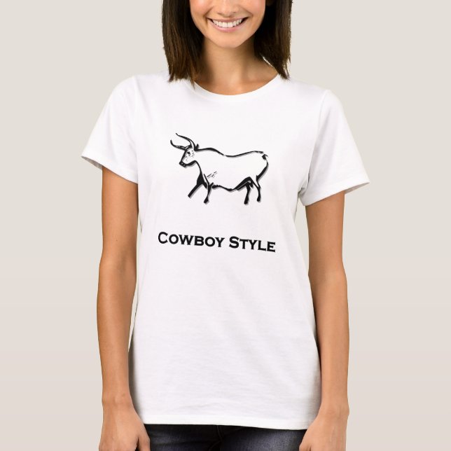 Camiseta Estilo Bull Cowboy Preto (Frente)