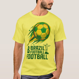 Camiseta estilo camisola de futebol vintage do Bra