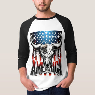 Camiseta Estilo: Capa básica 3/4 de Raglan T-Shirt atinge a