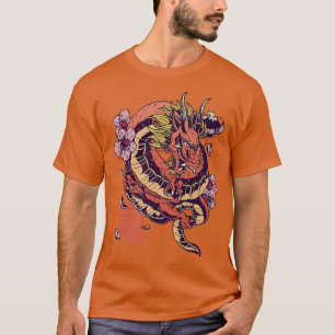 Camiseta Estilo Cherry Blossom Sakura Dragon