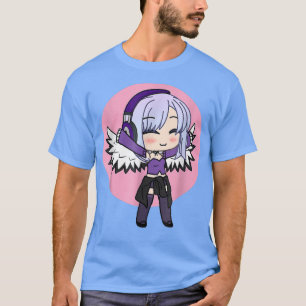 Camiseta Estilo Chibi Bonito, Menina De Animação Kawaii Com
