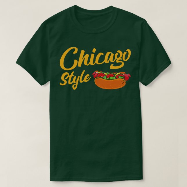 Camiseta estilo chicago hot dog TShirt (Frente do Design)