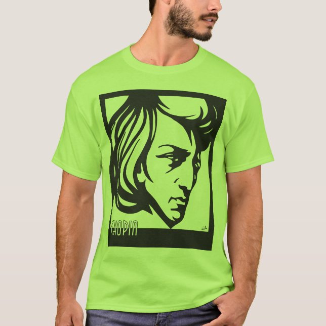 Camiseta Estilo Chopin do art deco (Frente)