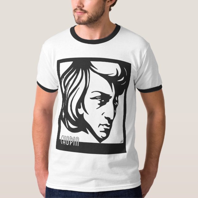 Camiseta Estilo Chopin do art deco (Frente)