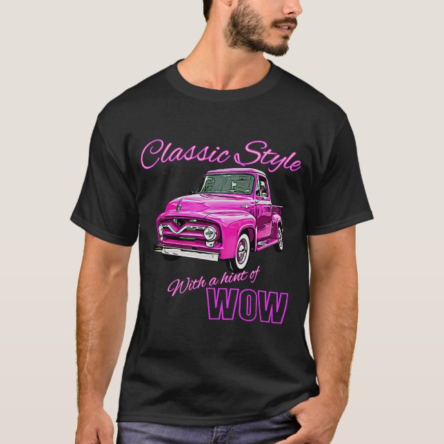 Camiseta Estilo clássico com um toque da trégua rosa WOW (Frente)