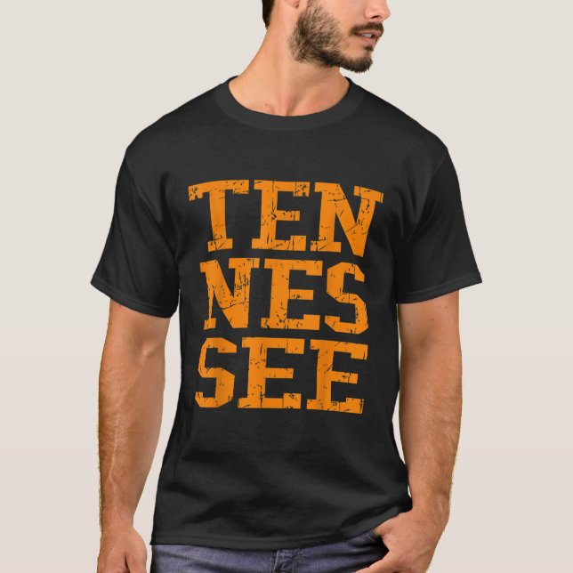 Camiseta Estilo Clássico de Design do Tennessee Vintage (Frente)