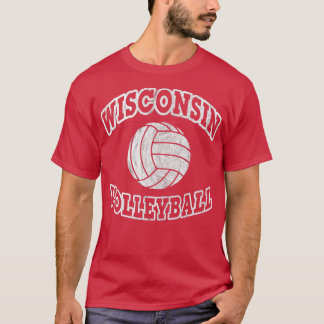 Camiseta Estilo clássico de voleibol de Wisconsin VIntage d