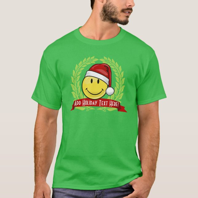 Camiseta Estilo clássico do feriado da cara (Frente)