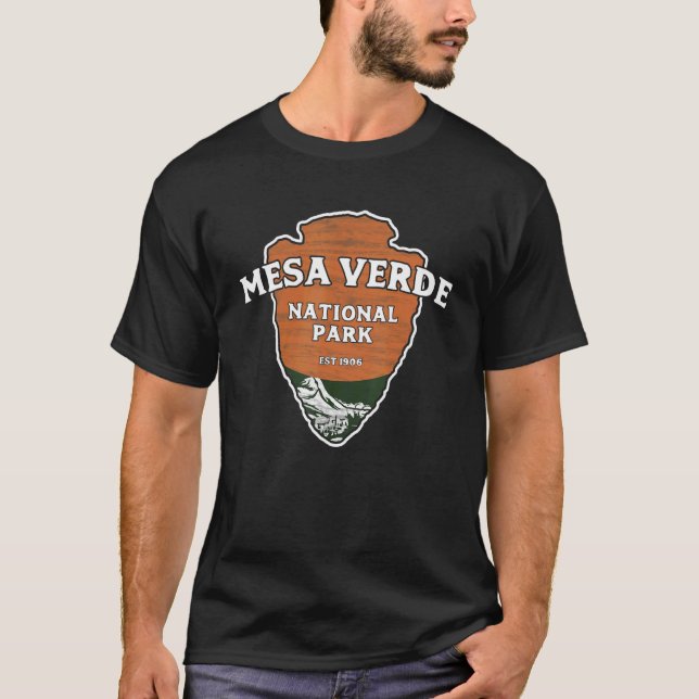 Camiseta Estilo Clássico do Parque Nacional Mesa Verde - Po (Frente)
