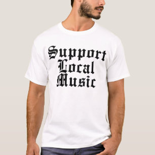 Camiseta Estilo cómico da música local do apoio