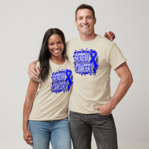 Camiseta Estilo cómico do cancro do cólon do parafuso