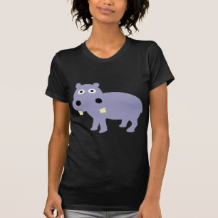 Camiseta Estilo cómico do hipopótamo bonito - hippopotamus