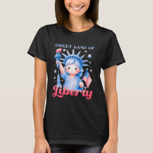 Camiseta Estilo da Estátua da Doce Terra da Liberdade