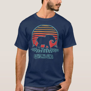 Camiseta Estilo da Imagem Retroativa da Guiné Equatorial do