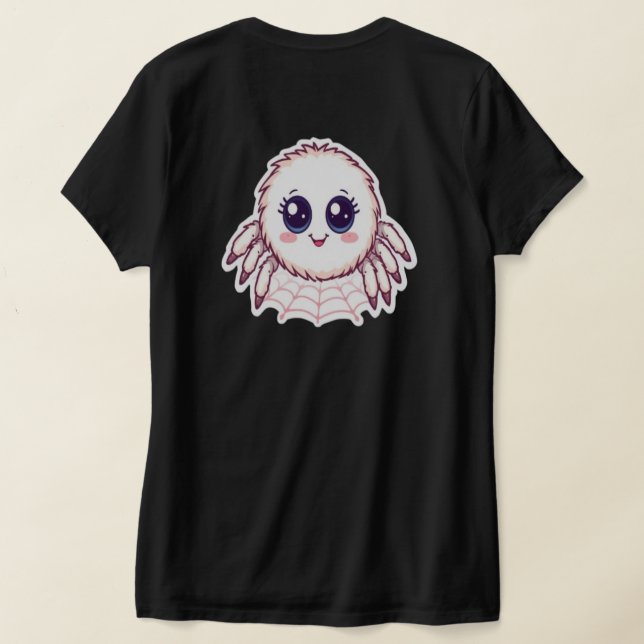 Camiseta Estilo da Mulher Aranha (Postura das costas)