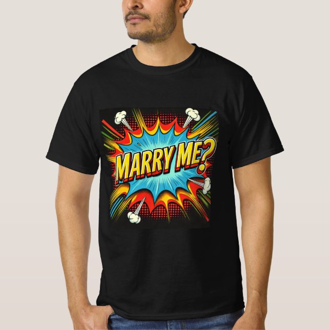 Camiseta Estilo da revista em quadrinhos Casado Me Mens Tsh (Frente)