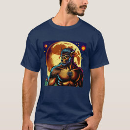 Camiseta Estilo da revista em quadrinhos Werewolf em frente