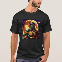 Camiseta Estilo da revista em quadrinhos Werewolf em frente
