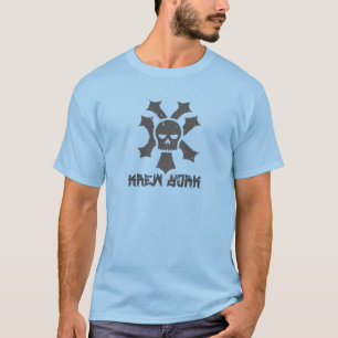 CAMISETA ESTILO DA RUA KREW YORK - ESCOLA GRUNGE - CINZA