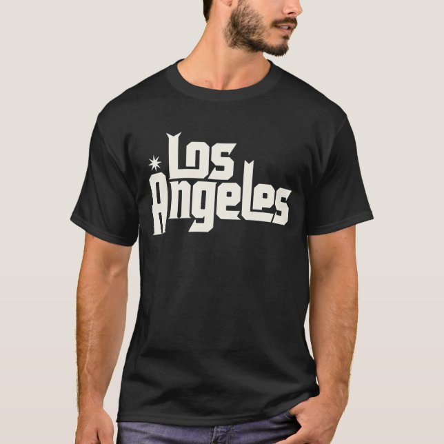Camiseta Estilo da rua Los Angeles Retro Urban Design (Frente)